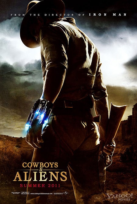 Cow Boys and Aliens - Daniel Craig et Harrison Ford en cows boys luttant contre les envahisseurs / bande-annonce explosive ! dans Bandes-annonces Cowboys-and-Aliens-Poster-Teaser