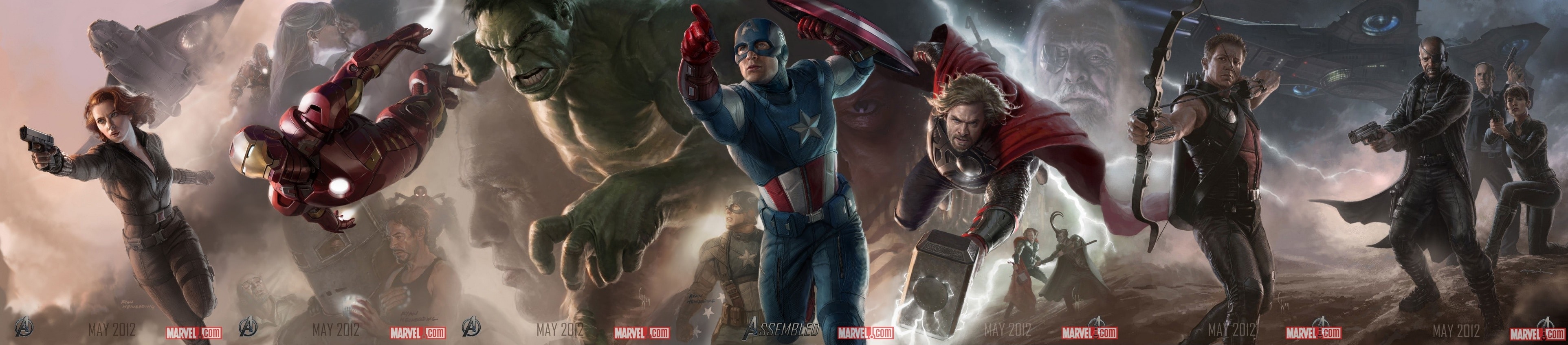 Marvel’s-The-Avengers-Character-Art-Poster-Triptyque 