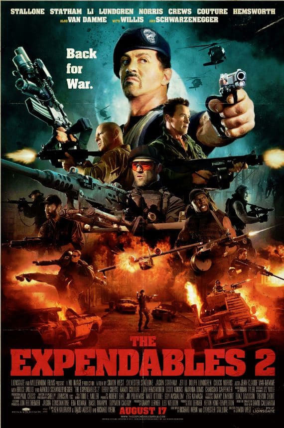 The Expendables 2 Une nouvelle affiche Grindhouse Eklecty City