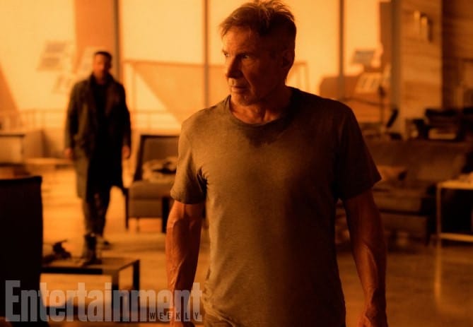Blade Runner 2049 (2017) L-R Ryan Gosling as K and Harrison Ford as Rick Deckard