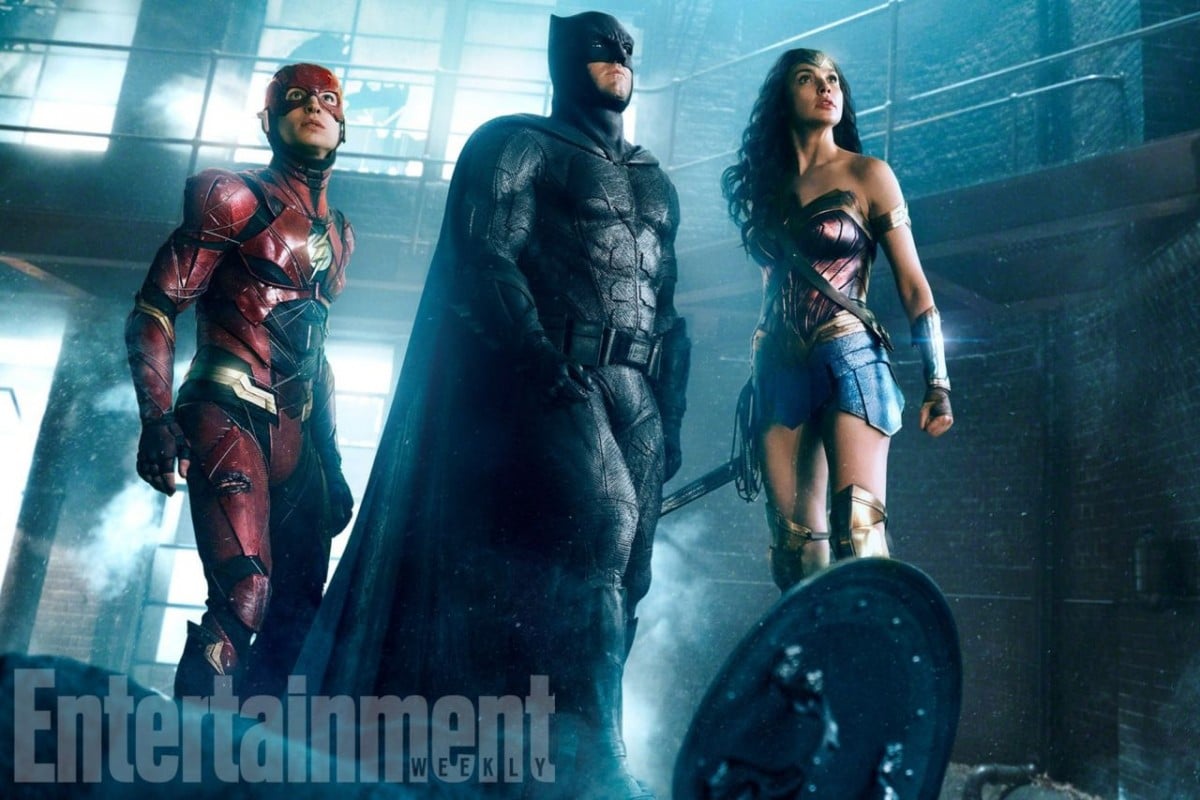 The Flash, Batman et Wonder Woman dans Justice League