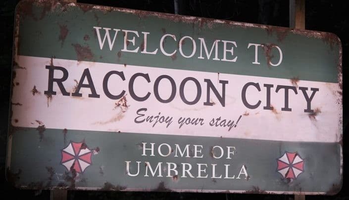 Raccoon City Home of PARAPLUIE SIGNE Paillasson resident evil Inspiré paillasson